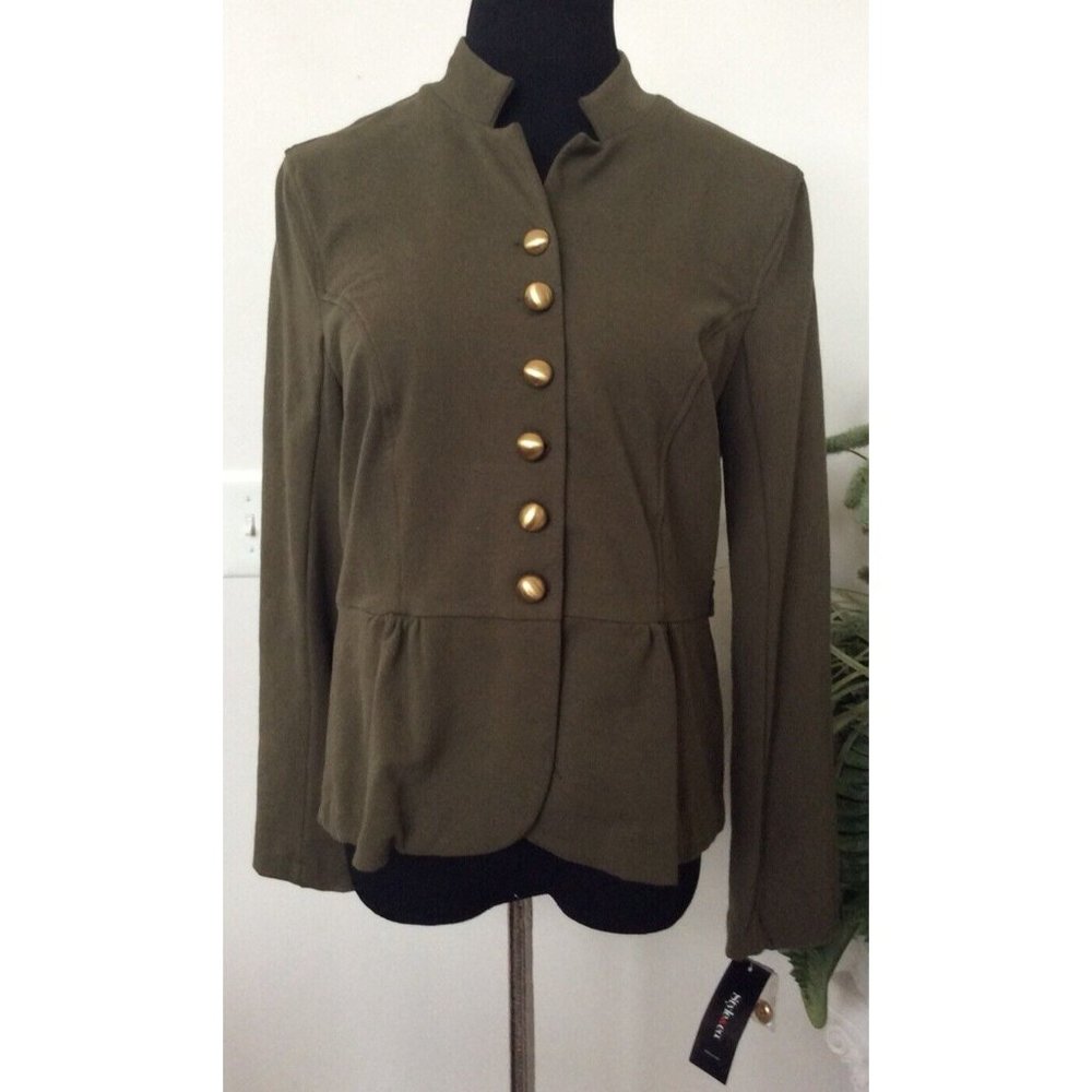 NWT Style & Co Women’s Olive Green Cotton Blend Long Sleeve Jacket Size M, $69